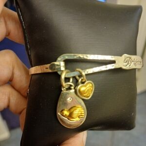 Brighton Gold and Silver Charm Bangle And Coin Purse With Brighton Dust Bag
